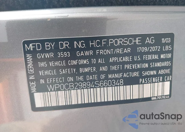 WP0CB29894S660348: 42959931