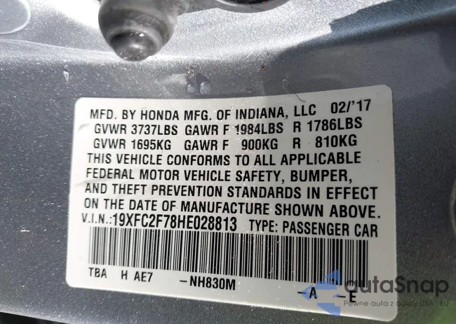 19XFC2F78HE028813: 42959154