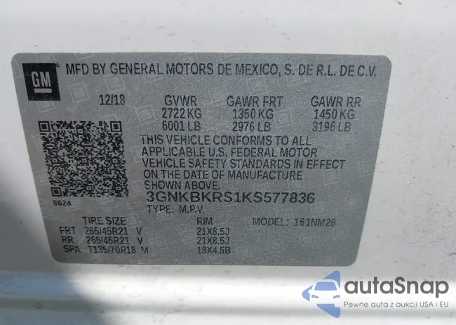 3GNKBKRS1KS577836: 42959209