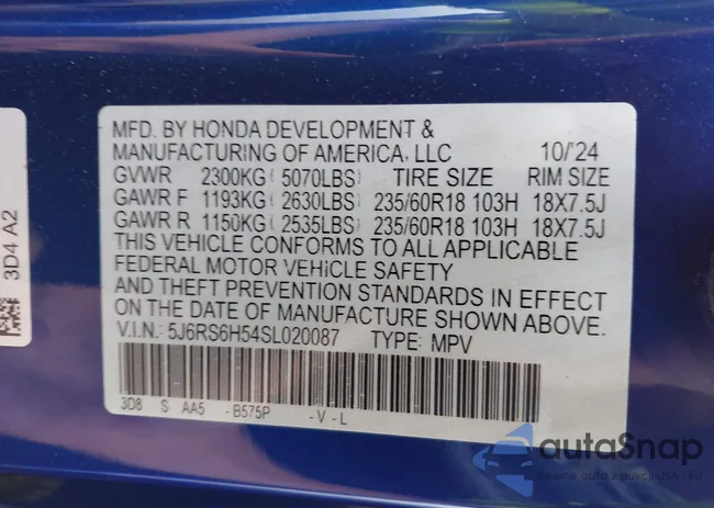 5J6RS6H54SL020087: 42960749