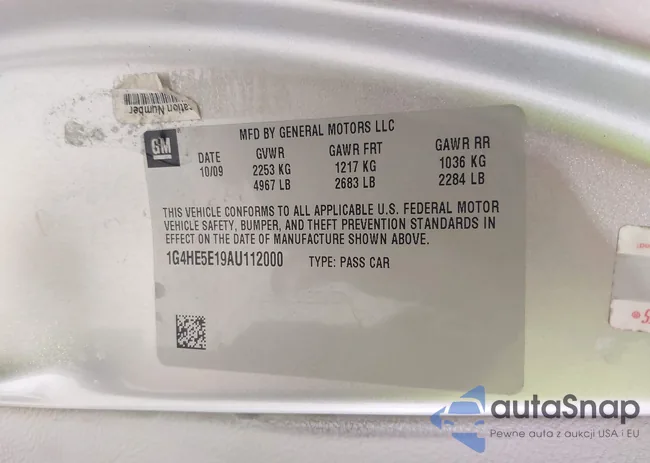 1G4HE5E19AU112000: 42960771