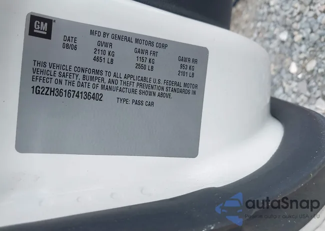 1G2ZH361674136402: 42960925