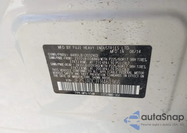 JF2SJADC7FH461966: 42960014