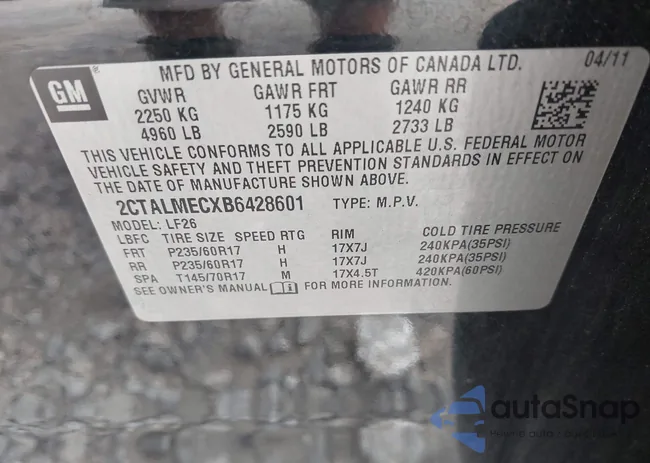 2CTALMECXB6428601: 42960058