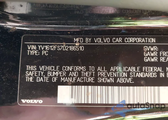 YV1612FS7D2186510: 42960061