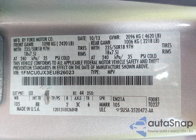 1FMCU0JX3EUB26023: 42960122