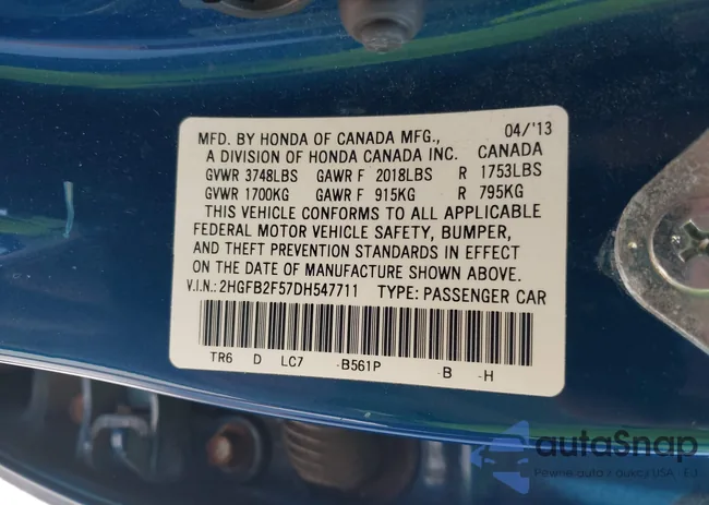 2HGFB2F57DH547711: 42961460