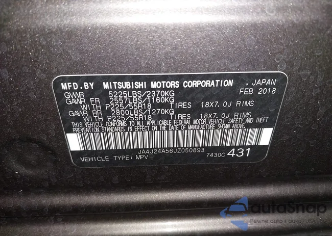 JA4J24A56JZ050893: 42961533