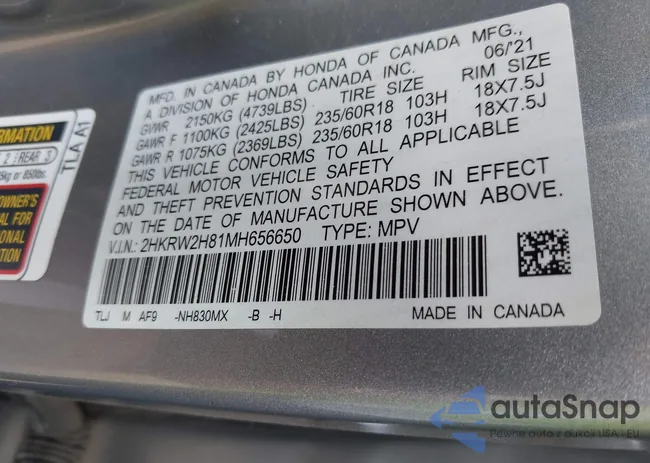 2HKRW2H81MH656650: 42961736