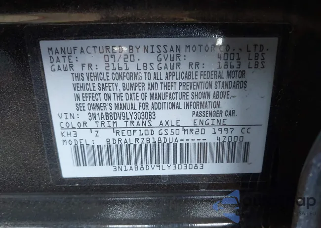 3N1AB8DV9LY303083: 42961786