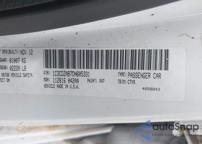 1C3CDZAB7DN605331: 42961105
