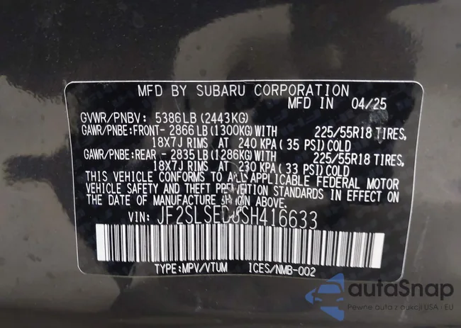 JF2SLSED6SH416633: 42962658