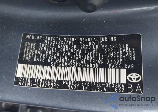 5YFBURHE9FP276838: 42962868