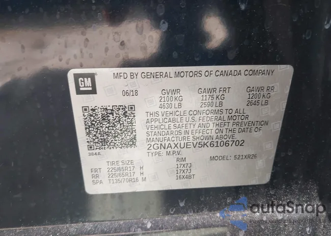 2GNAXUEV5K6106702: 42962936