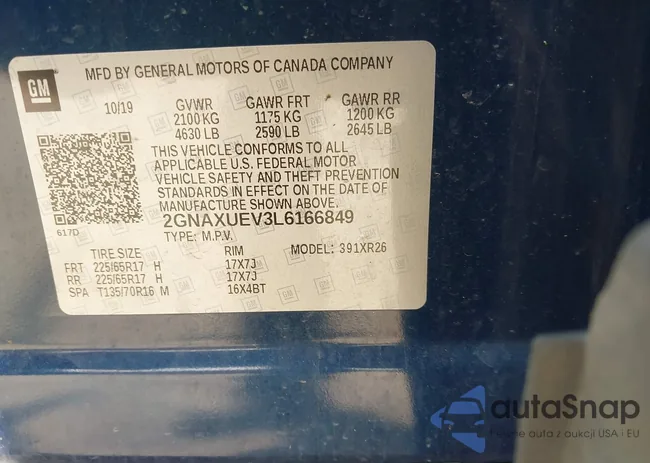 2GNAXUEV3L6166849: 42962977