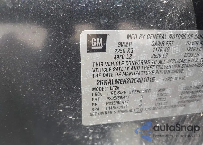 2GKALMEK2D6401015: 42961987