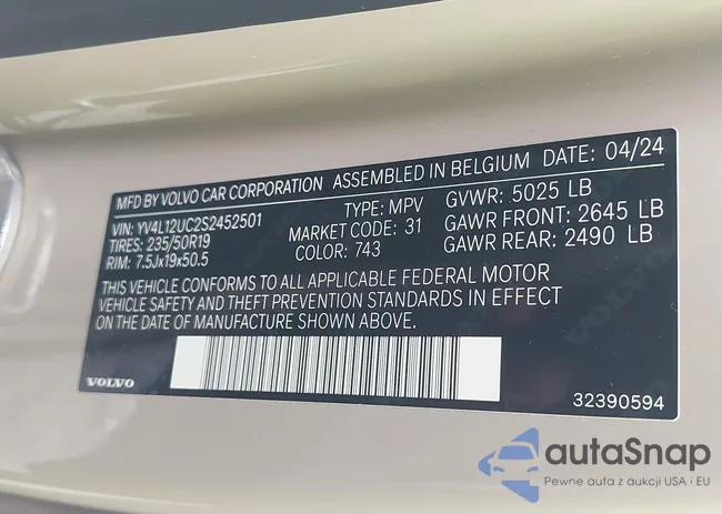 YV4L12UC2S2452501: 42962014