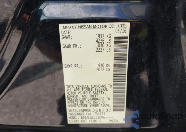 1N4AL3AP9GN368737: 42962224