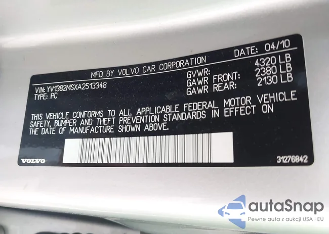 YV1382MSXA2513348: 42962286