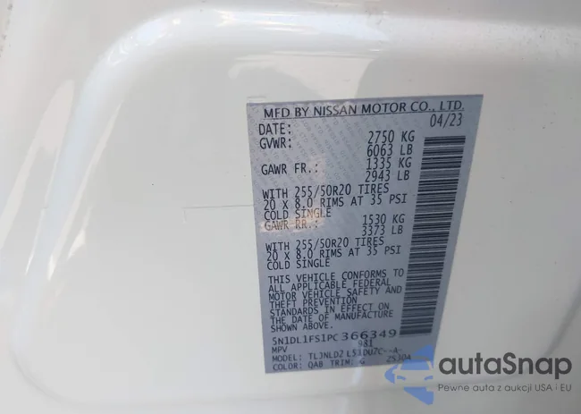 5N1DL1FS1PC366349: 42963588