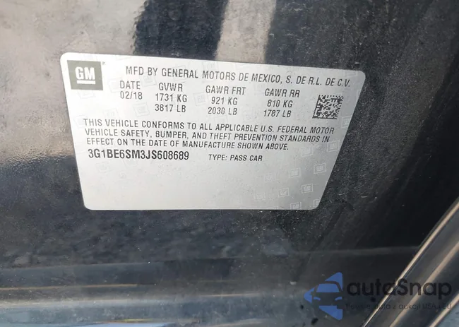 3G1BE6SM3JS608689: 42963656