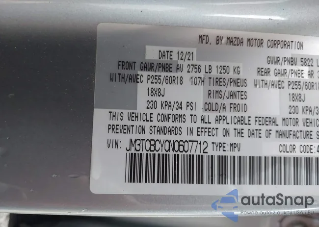 JM3TCBCY0N0607712: 42963682