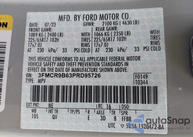 3FMCR9B63PRD95726: 42963708