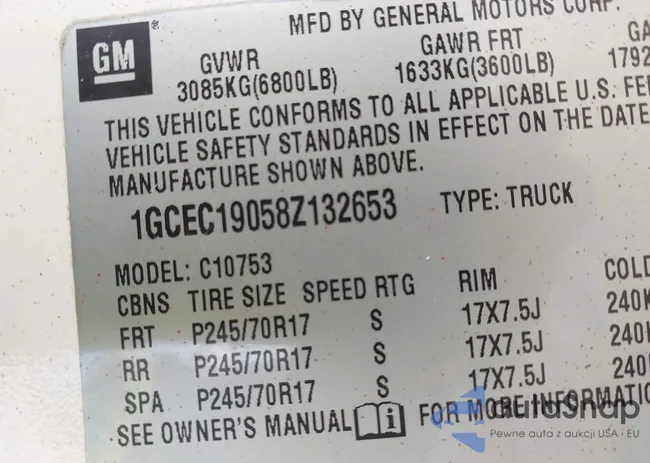 1GCEC19058Z132653: 42963861