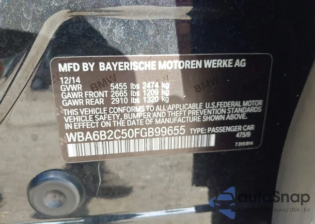 WBA6B2C50FGB99655: 42963936