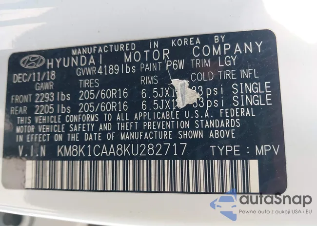 KM8K1CAA8KU282717: 42963091