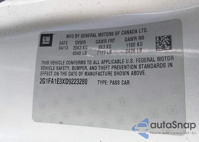 2G1FA1E3XD9223280: 42963203