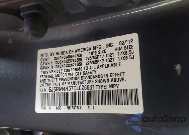 5J6RM4H57CL026661: 42963286