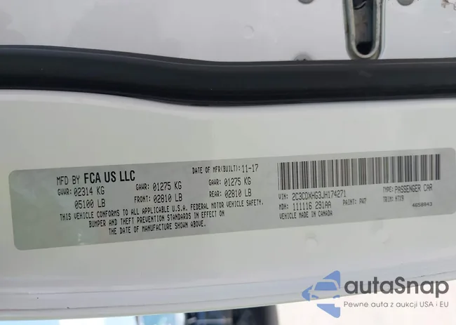 2C3CDXHG3JH174271: 42963314