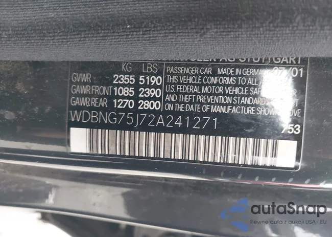 WDBNG75J72A241271: 42964476