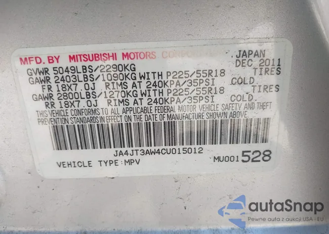 JA4JT3AW4CU015012: 42964968