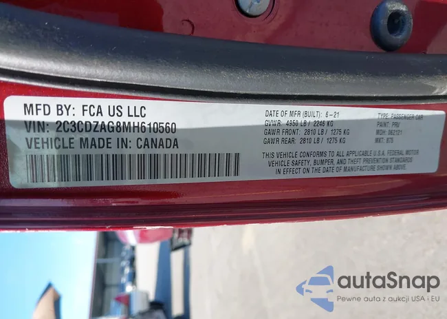 2C3CDZAG8MH610560: 42964019