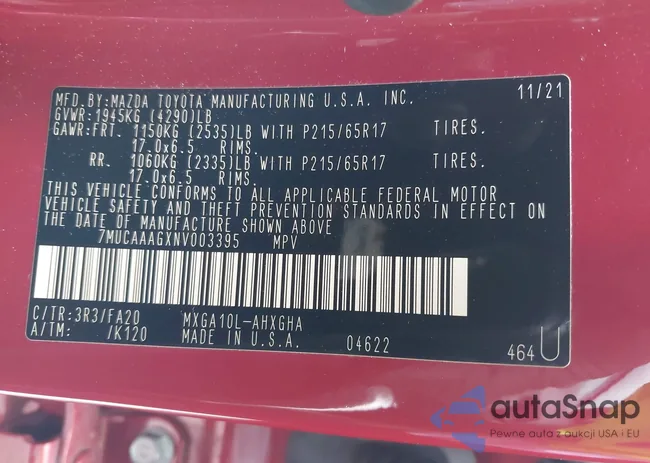 7MUCAAAGXNV003395: 42964049