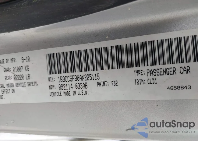 1B3CC5FB0AN225115: 42964243