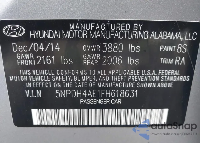 5NPDH4AE1FH618631: 42965483