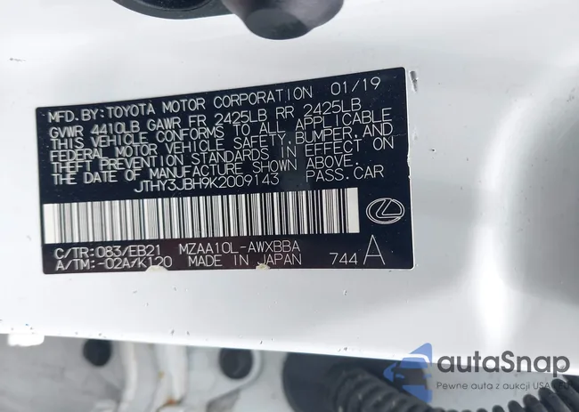 JTHY3JBH9K2009143: 42965536