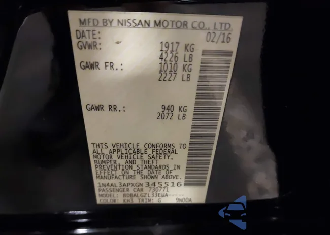 1N4AL3APXGN345516: 42965728