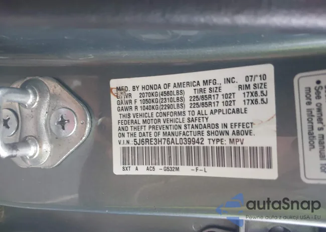 5J6RE3H76AL039942: 42965812