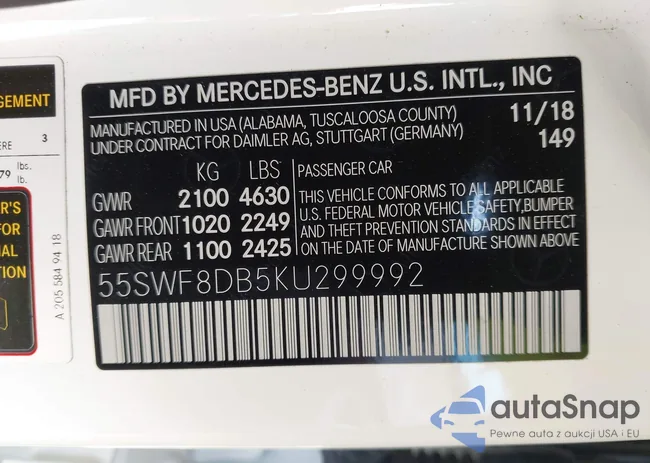 55SWF8DB5KU299992: 42965903