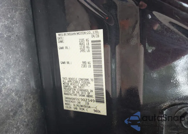 1N4AA6AP2GC902549: 42965005