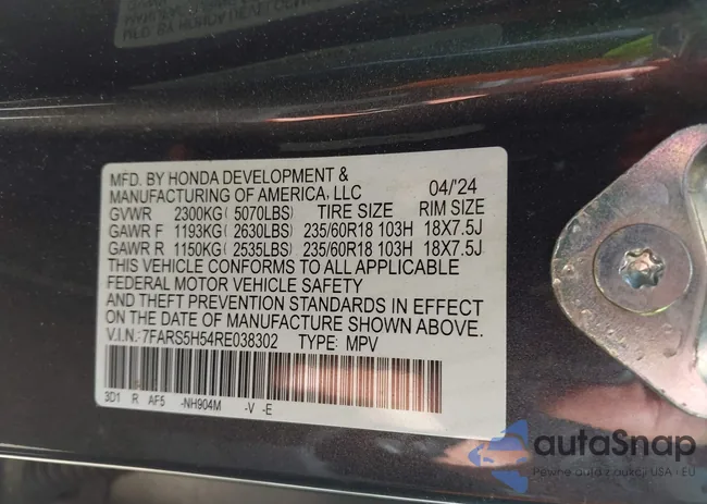 7FARS5H54RE038302: 42965164