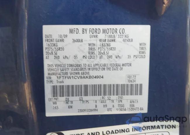 1FTFW1CV9AKB04904: 42965265