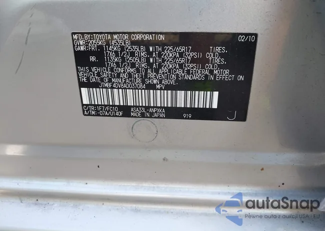 JTMBF4DV8AD037084: 42966497