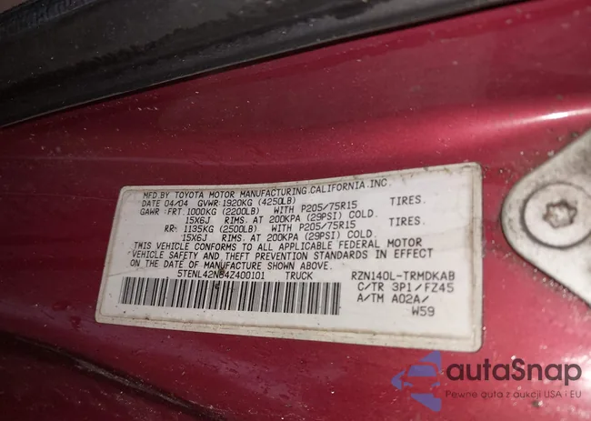 5TENL42N64Z400101: 42965985