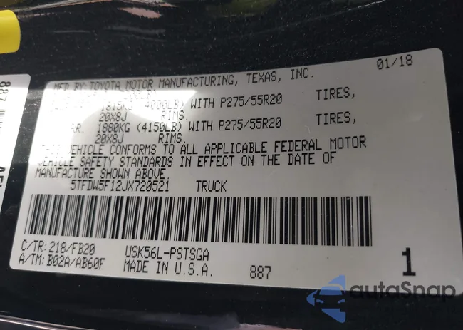 5TFDW5F12JX720521: 42966200