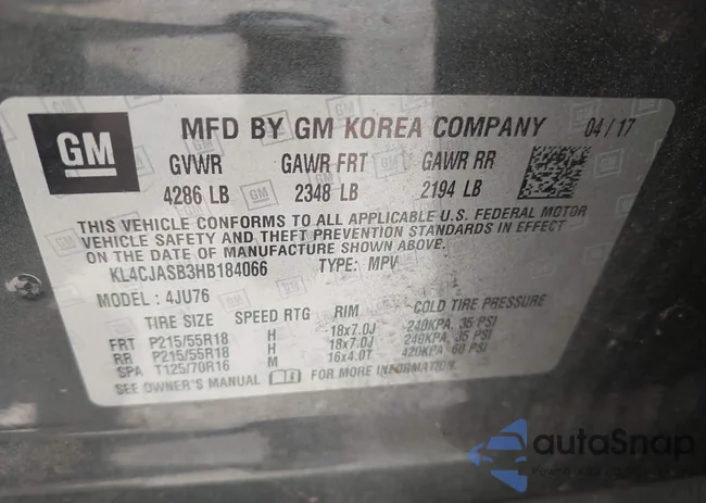 KL4CJASB3HB184066: 42967686